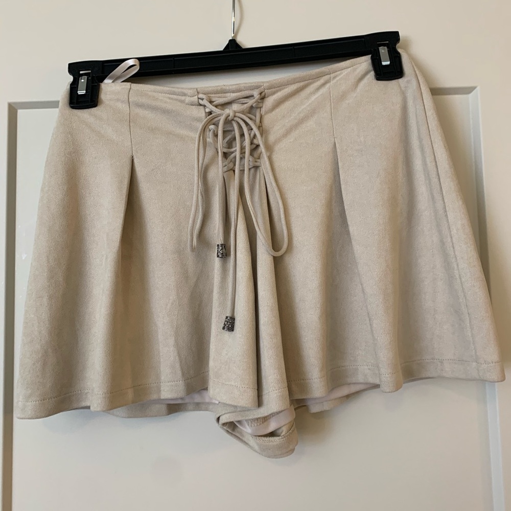 Dressy suede shorts